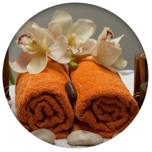towels for mobile massage therapy session in asheville